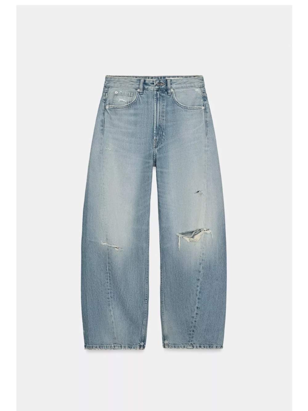 Zara TRF MID-RISE BAGGY
BALLOON JEANS - Picture 8 of 12